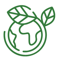 Green planet icon